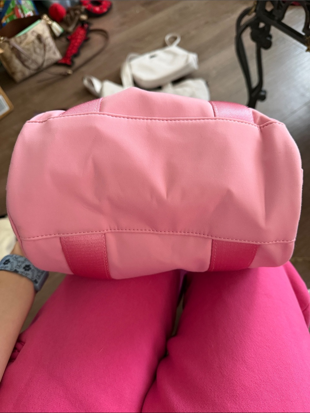EUC lululemon athletica Bubblegum Pink Mini Barrel Bag - Picture 3 of 9
